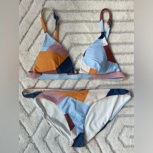Vitamin A x Maura Hoffman Triangle Bikini 👙🩵🧡❤️